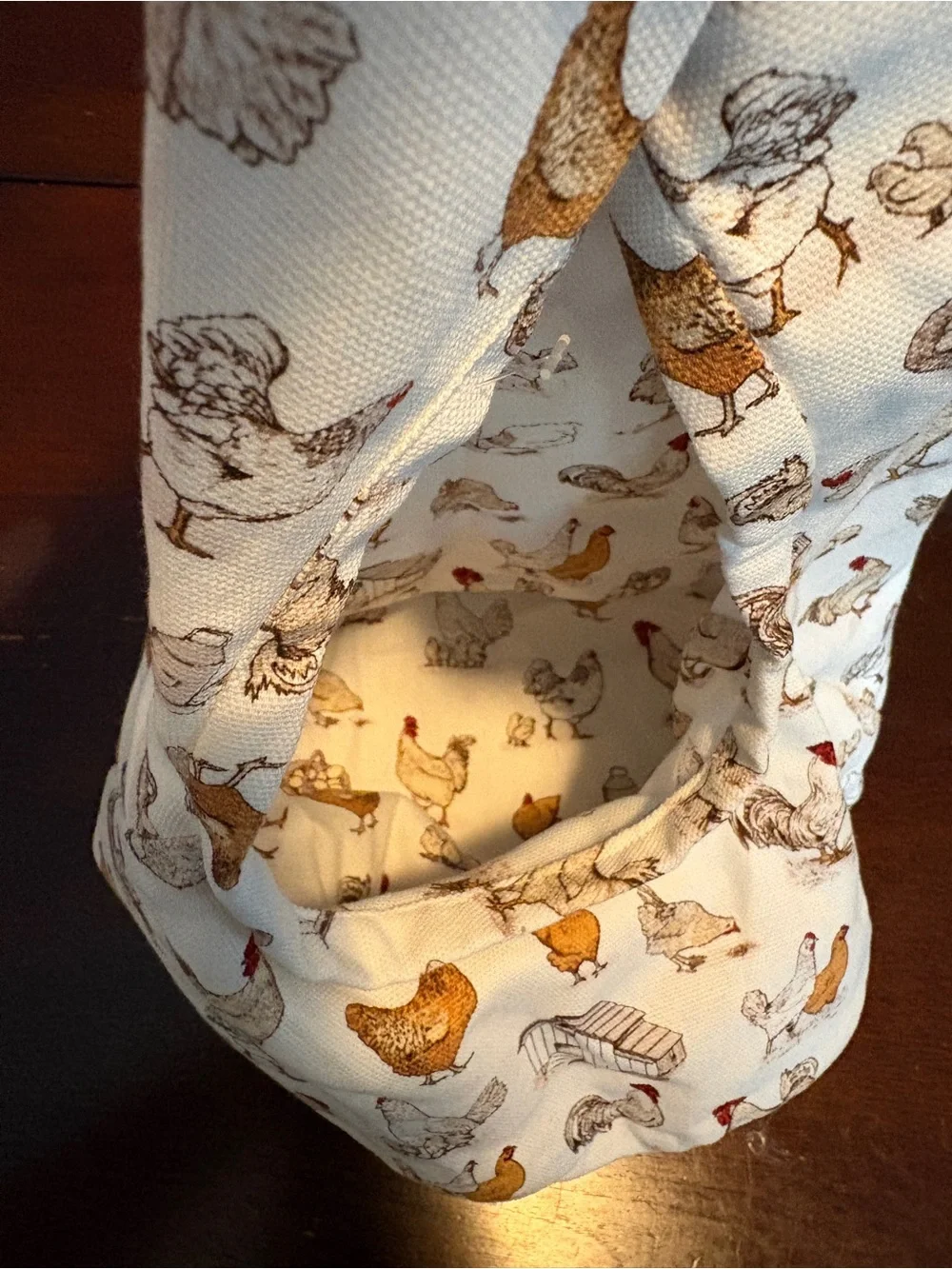 Chicken/Rooster egg satchel carrier 18”x7”